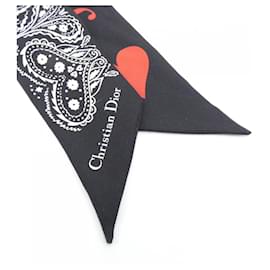 Christian Dior-Christian Dior JE T'AIME DIOR Scarf-Black