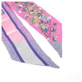 Christian Dior-Christian Dior Multi-color Silk Scarf-Pink,Multiple colors