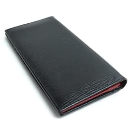 Salvatore Ferragamo-Salvatore Ferragamo Gancini Long Wallet-Black,Red