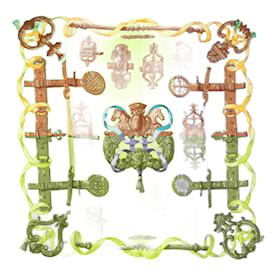 Hermès-Foulard en soie Hermes FERRONNERIE-Multicolore