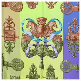 Hermès-Foulard en soie Hermes FERRONNERIE-Multicolore
