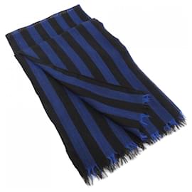 Fendi-Fendi Black and Gray Stole-Brown,Black