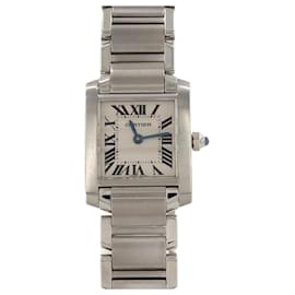 Cartier-Cartier Tank Francaise SM W51008Q3 Stainless Steel Wristwatch-Other