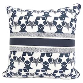 Christian Dior-Christian Dior HYP02CCP2U Cushion-White,Navy blue