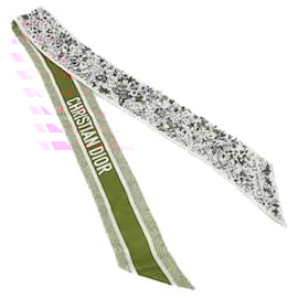 Christian Dior-Christian Dior Butterfly Around the World Scarf-White,Red