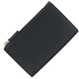 Balenciaga-Balenciaga Black Leather Coin Purse-Black