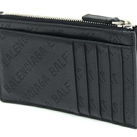 Balenciaga-Balenciaga Black Leather Coin Purse-Black