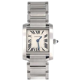 Cartier-Cartier Tank Francaise SM W51008Q3 Stainless Steel Wristwatch-Other