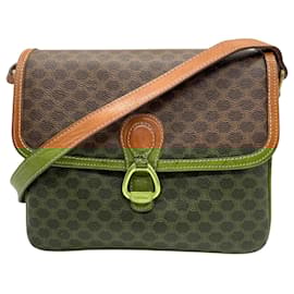 Céline-Celine Macadam Shoulder Bag-Brown