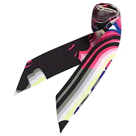 Hermès-Hermes Twilly Ceremonial Bridle Shadow BRIDES de GALA-Black,Pink,Multiple colors