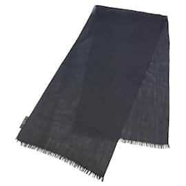 Gucci-Gucci Black Wool Silk Stole-Black