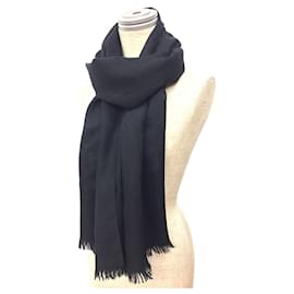 Gucci-Gucci Black Wool Silk Stole-Black