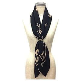 Fendi-Fendi Constellation Silk Scarf-Black