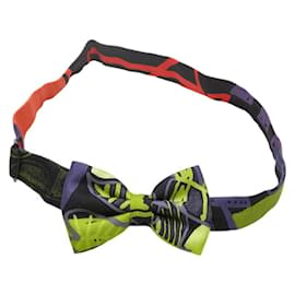 Hermès-Hermes Nou Papillon Bow Tie-Black,Multiple colors,Green,Orange