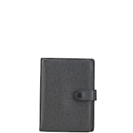 Louis Vuitton-Louis Vuitton Taiga Agenda PM Notebook Cover-Black,Grey