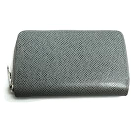 Louis Vuitton-Louis Vuitton Taiga Gray Coin Purse-Brown