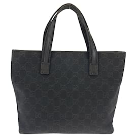 Gucci-Gucci Brown GG Canvas Leather Tote Bag-Brown
