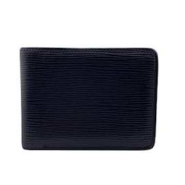 Louis Vuitton-Louis Vuitton Epi Bi-fold Wallet in Navy-Navy blue