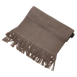 Fendi-Fendi Brown Wool Stole-Brown