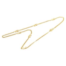 Céline-CELINE Horse and Carriage Motif Long Necklace-Golden