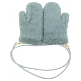 Max Mara-Max Mara Blue Warm Gloves-Blue