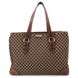 Céline-Celine Macadam Tote Bag-Brown