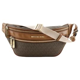 Michael Kors-Michael Kors Brown PVC Sling Bag-Brown