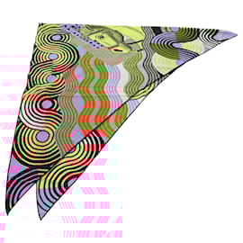 Hermès-Hermes Triangle Geant Cheval Vague Scarf/Shawl-Multiple colors,Yellow