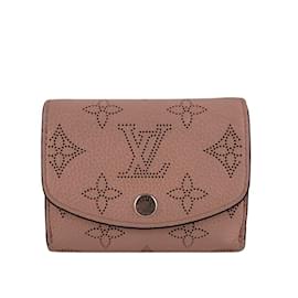 Louis Vuitton-Louis Vuitton Pink Leather Tri-fold Wallet-Silvery,Pink