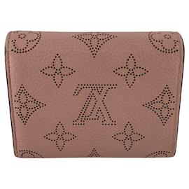 Louis Vuitton-Louis Vuitton Pink Leather Tri-fold Wallet-Silvery,Pink