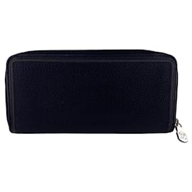 Louis Vuitton-Louis Vuitton Black Taurillon Leather Long Wallet-Black