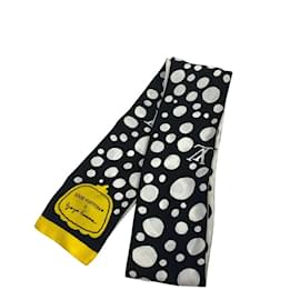 Louis Vuitton-Louis Vuitton Bandeau Infinity Dot Scarf-Black,White