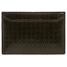 Fendi-Fendi Brown Leather Card Case-Brown