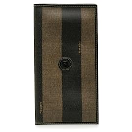 Fendi-Fendi Pecan Long Wallet-Black,Khaki
