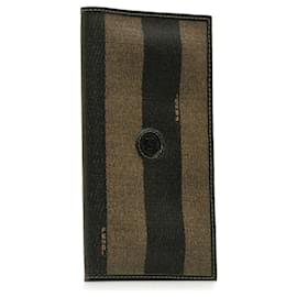 Fendi-Fendi Pecan Long Wallet-Black,Khaki