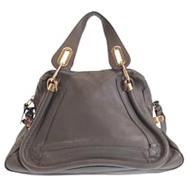 Chloé-Chloé Paraty Brown Leather Handbag-Brown