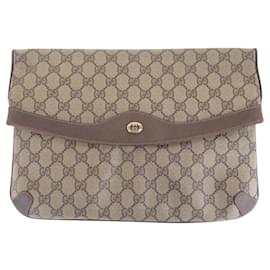 Gucci-Bolsa de mão vintage Gucci-Marrom,Bege