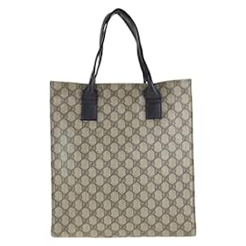 Gucci-Gucci Brown GG Supreme Tote Bag-Brown