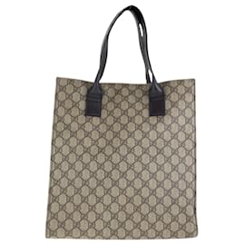 Gucci-Gucci Brown GG Supreme Tote Bag-Brown