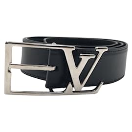 Louis Vuitton-Louis Vuitton LV Skyline Black Silver Belt-Black,Silvery