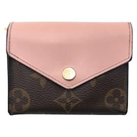 Louis Vuitton-Louis Vuitton Monogram Portefeuille Zoe Tri-fold Wallet-Brown,Pink