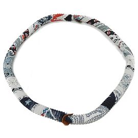 Hermès Collier en soie multicolore Hermes Multicolore