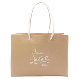 Christian Louboutin-Sac Tote KRAFTILOU de Christian Louboutin-Blanc,Beige