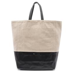 Céline-Celine Vertical Cabas Tote Bag-Black,Beige