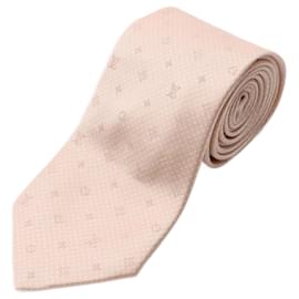 Louis Vuitton-Gravata de seda Monogram Louis Vuitton-Rosa