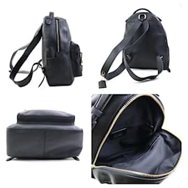 Coach-Coach Leather Backpack in Black-Black