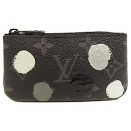 Louis Vuitton-Louis Vuitton M81929 Pochette Cle Yayoi Kusama Collaboration Key Case-Black