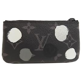 Louis Vuitton-Louis Vuitton M81929 Pochette Cle Yayoi Kusama Collaboration Key Case-Black
