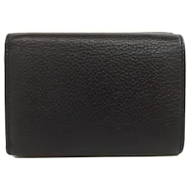 Balenciaga-Portefeuille en cuir à trois volets Balenciaga-Noir
