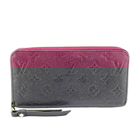 Louis Vuitton-Louis Vuitton Monogram Empreinte Long Wallet-Dark red